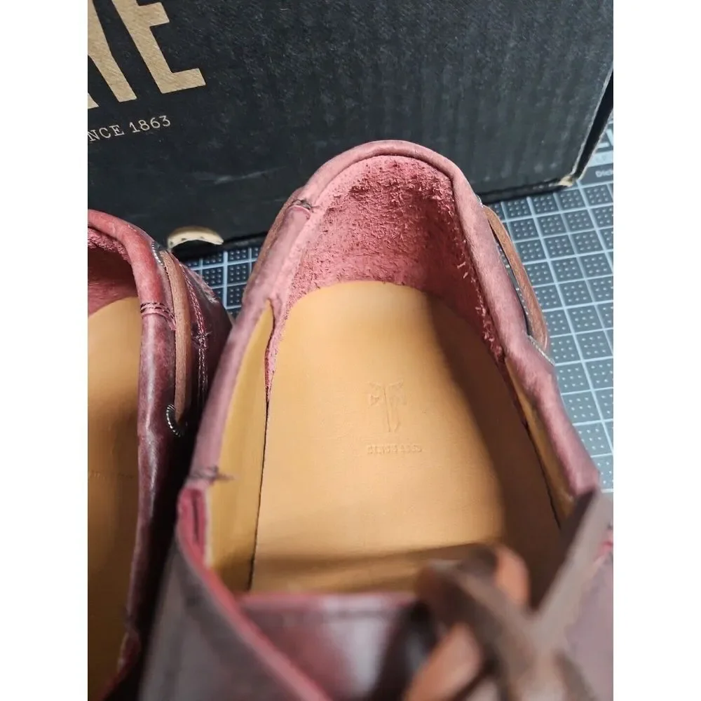 Frye Men's Mayer Boat Shoe, Bordeux,  leather upper‎ 13D